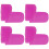 8Pièces Repose-Pouce Et Doigts Silicone Rose Pour Clarinette 3