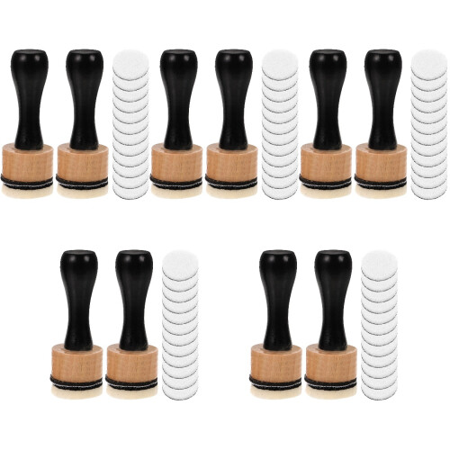 5Ensembles Tampons Mousse Ronds Blancs Pour Peinture Embossage 2