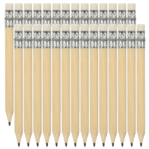 100Pièces Crayons Khaki Courts Enfants Bois Effaçables Usage