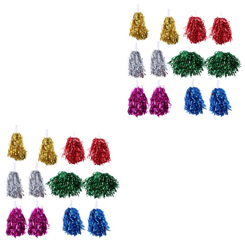 24Pièces Pompons Cheer Colorés Usage 2