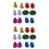 24Pièces Pompons Cheer Colorés Usage 5