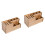 2Pièces Support Bois Rangement Peignes Ciseaux Accessoires Coiffeur 5