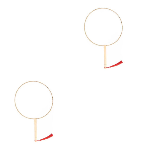 2Pièces Éventails Créatifs Bois Multicolores Pour Activités Manuelles 2