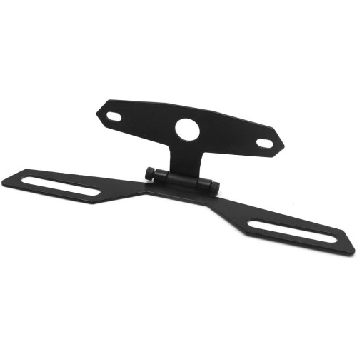 Universal Adjustable Folding Motorcycle License Plate Holder with Tail Light Bracket Mount 2