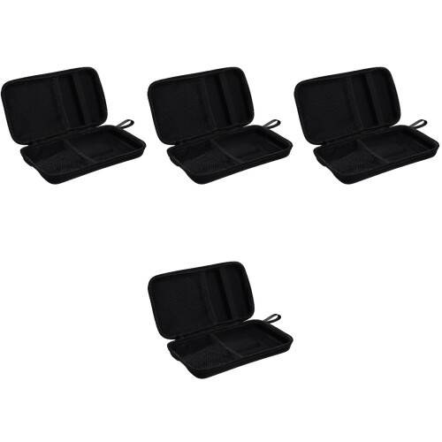 4Pièces Étui De Voyage Microphone Noir Double Emplacement 2