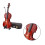2Pièces Violon Miniature Bois Marron Figures Artisanales Décor Maison 9