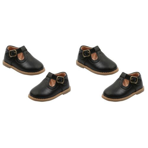 2Paires Chaussures Bébé Hiver Pré- Flexible Noir 1
