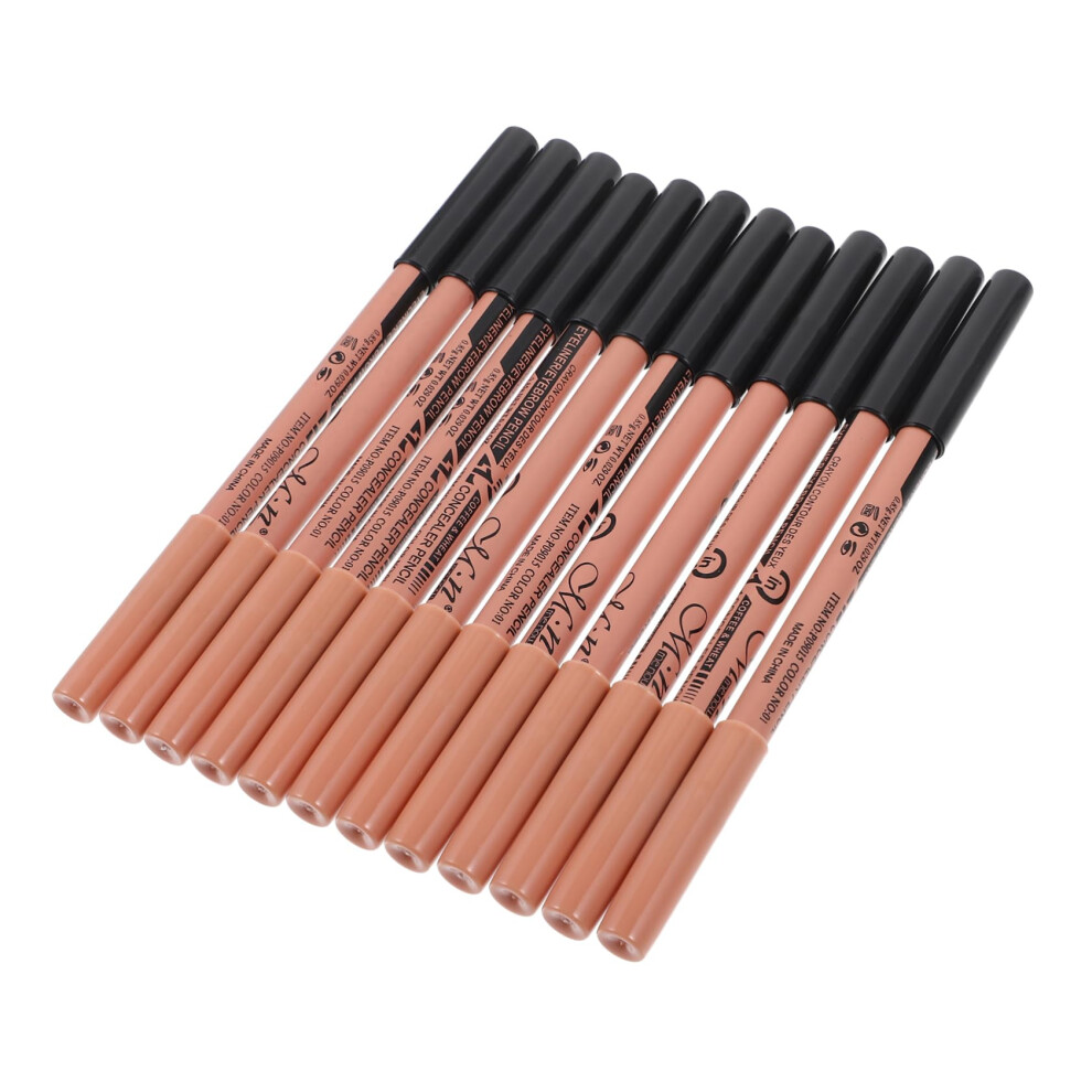 12 Pack Dual End Eyebrow Concealer Pencil for Precise Brow Shaping and Long Lasting Touchups