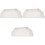 3Pièces Embouts Gouttière PVC Blancs Durable 5