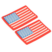 8Pcs Skin-Friendly Red American Flag Patch for Clothes Bags and Hats