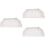 3Pièces Embouts Gouttière PVC Blancs Durable 8