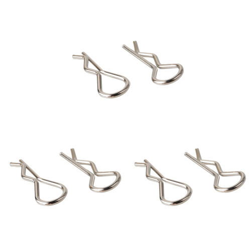 300Pièces Clips Longue Durée Pour Rc Car Model Argent 1/10 1