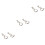 300Pièces Clips Longue Durée Pour Rc Car Model Argent 1/10 5