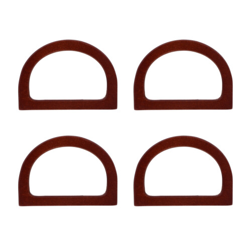 12Pièces Poignées Sac Bambou Marron D Shape Accessoires Pour Filles