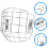 2Pièces Masques Sport Argenté Style Protection 10
