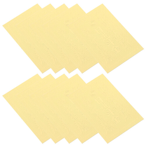 20Pièces Cartes Dorées Résine Amulettes Maison 1