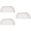 3Pièces Embouts Gouttière PVC Blancs Durable 9
