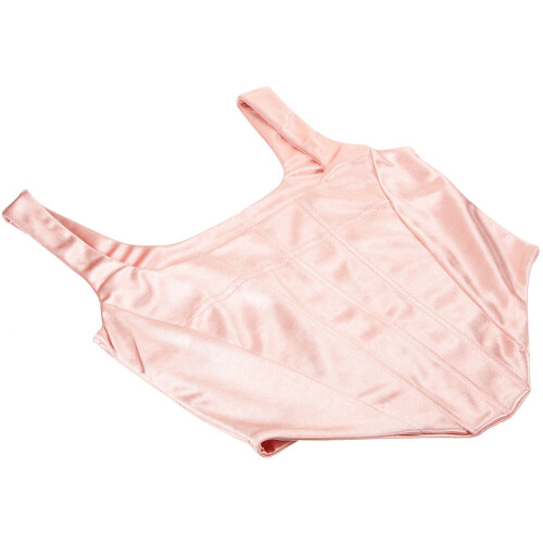 5Pièces Top Halter Corset Rose Taille Cintrée Polyester Pour 1