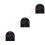 3Pièces Niveau Carburant Noir Compatible Bateau 12V 4