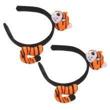 2St Schattige Tijger Hoofdband Cartoon Dieren Decor Voor Kinderfeest