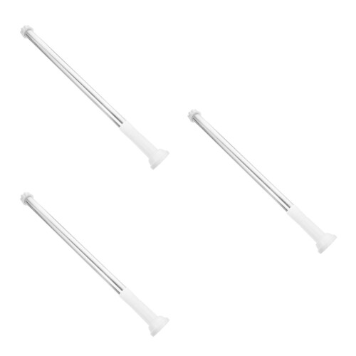 3Pièces Barre Douche Ajustable Argentée Mural Effet Mur 1