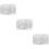 3Ensembles Brosses Blanches Silicone Portables Pour 8