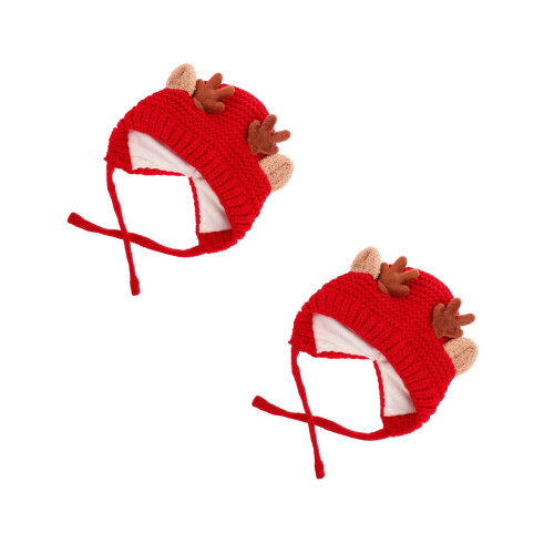 2Pièces Bonnet Tricoté Bois 2