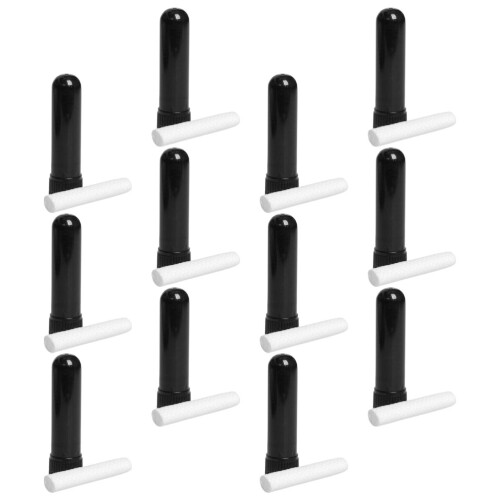 24Pièces Bâtons Inhalateurs PP Noir Usage Portable 1