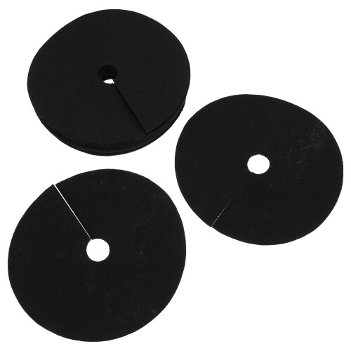 100Pcs Durable Non-Woven Fabric Tree Rings Black Mulch Weed Control 2