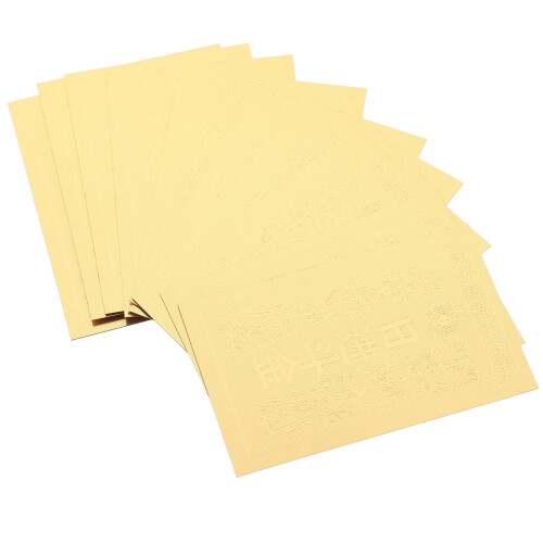 20Pièces Cartes Dorées Résine Amulettes Maison 2