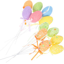 24Pcs Easter Eggs Cupcake Decoration Toppers Assorted