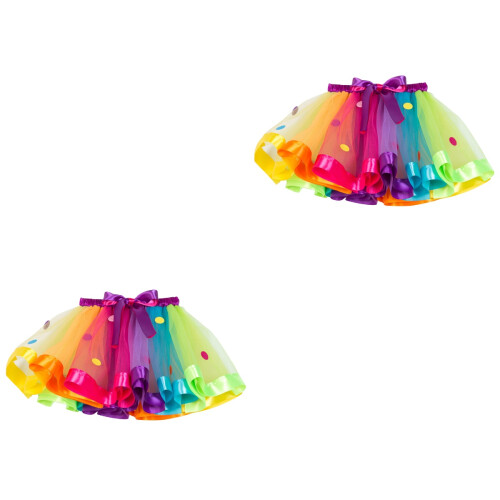 2Pièces Jupe Tulle Colorée Pour 2