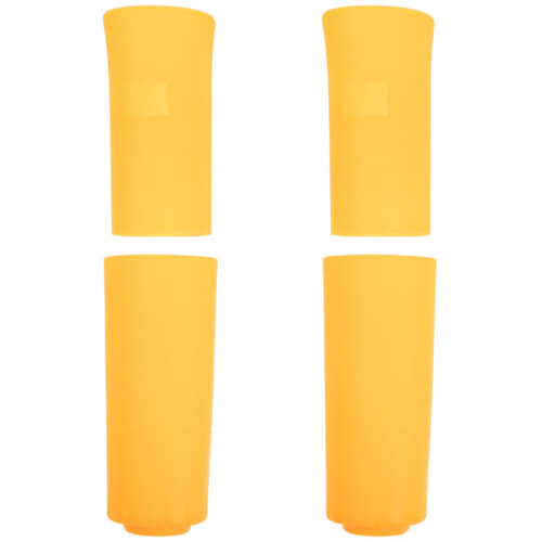 2Ensembles Revêtements Microphone Silicone Orange Compacts Pratiques 1