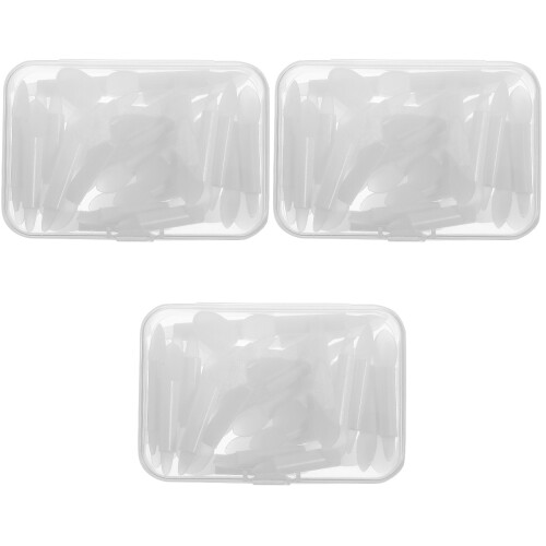 3Ensembles Brosses Blanches Silicone Portables Pour 2