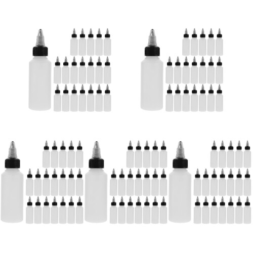 100Pièces Flacons Squeeze Pet Blancs Pour DIY Liquides 2