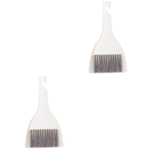 2Sets Witte Mini Schoonmaakset Met En Stofblik Voor 2