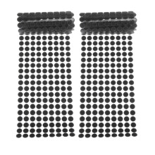 2700Pièces Stickers Ronds Noirs En Polyester Pour Fixation Crochet