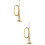 2Pièces Bugle Trompette Cuivrée Pour Performance Musicale Facile 6