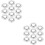 20Pièces Couvre-Tête Sprinkleur Rond Inox Argent 6