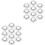 20Pièces Couvre-Tête Sprinkleur Rond Inox Argent 3