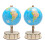 2Pièces Globe Éducatif Terre En Bois DIY Enfant 4