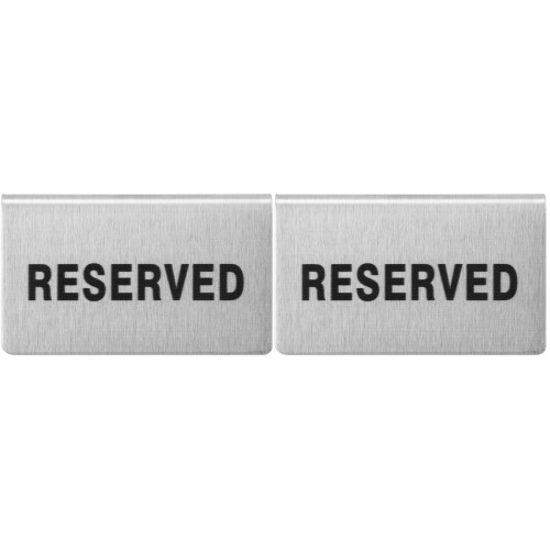 2Pièces Marques Places Argentées Acier Pour Banquet Restaurant 1