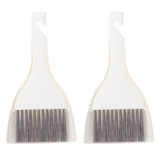 2Sets Witte Mini Schoonmaakset Met En Stofblik Voor 1