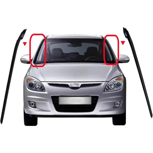 Car Front Windshield Rubber Seal Strip Pair with Waterproof and Windproof Protection 2