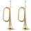 2Pièces Bugle Trompette Cuivrée Pour Performance Musicale Facile 2