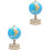 2Pièces Globe Éducatif Terre En Bois DIY Enfant 5