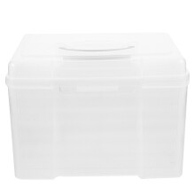 2Pcs Clear File Folder Organizer Portable Document Storage Container