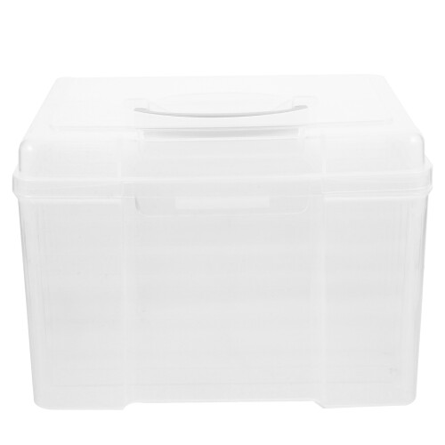 2Pcs Clear File Folder Organizer Portable Document Storage Container