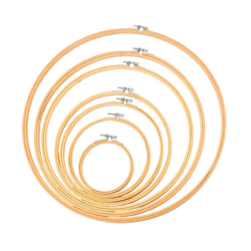 2 Count Assorted Sizes Fixing Frame Cross Stitch Hoops For Sewing