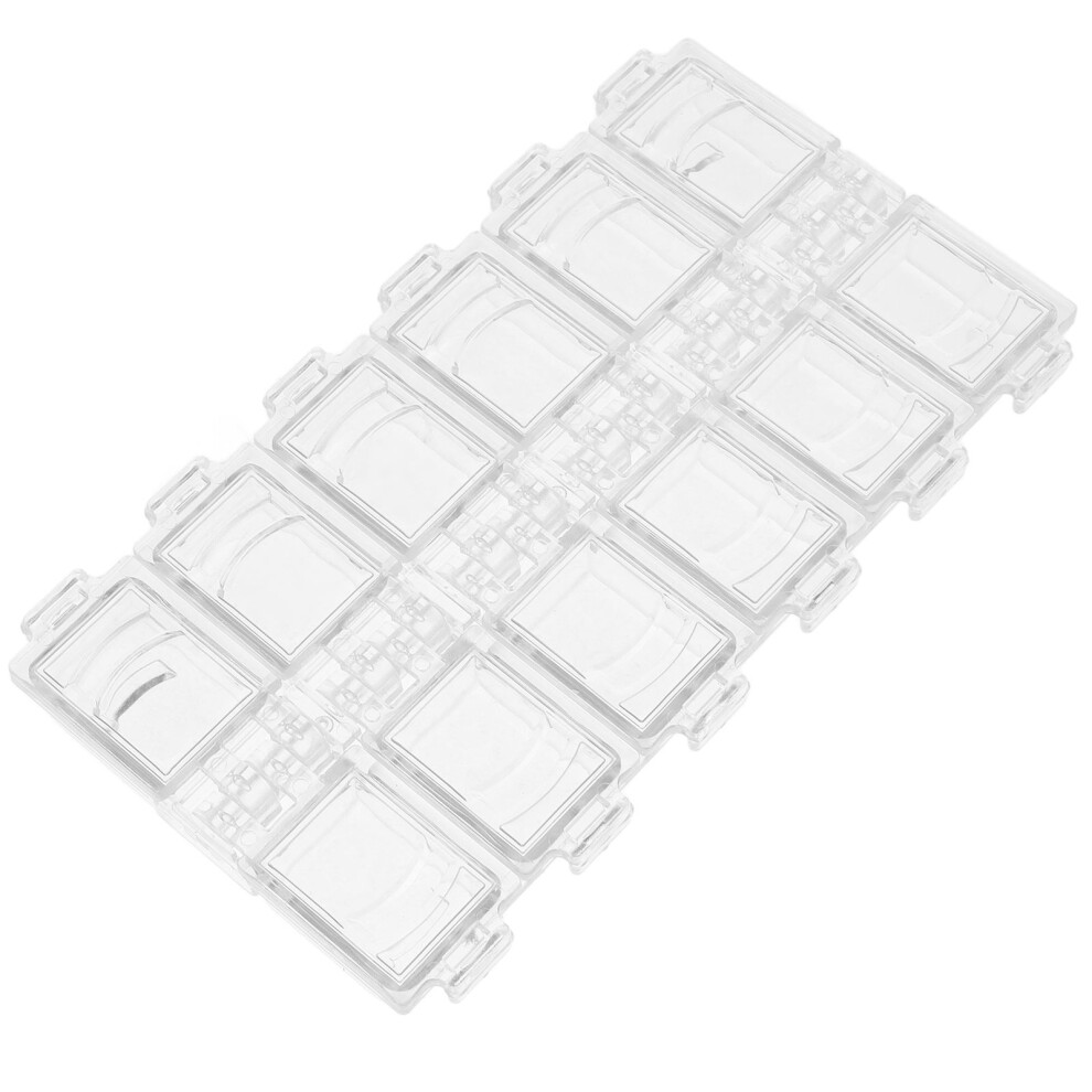 Totority 3Pcs Transparent Acrylic Storage Box For Beads And Nail Art Organizing